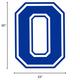 Royal Blue Collegiate Number (0) Corrugated Plastic Yard Sign, 30in